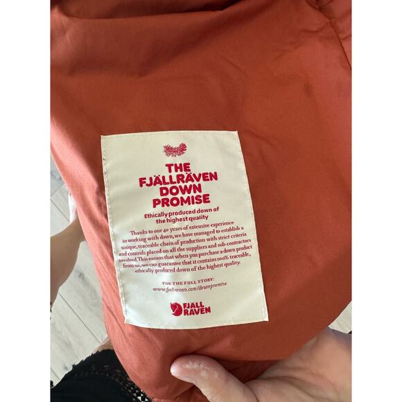 Fjällräven Greenland Down Liner Vest Women Orange Small *marks - Picture 14 of 14